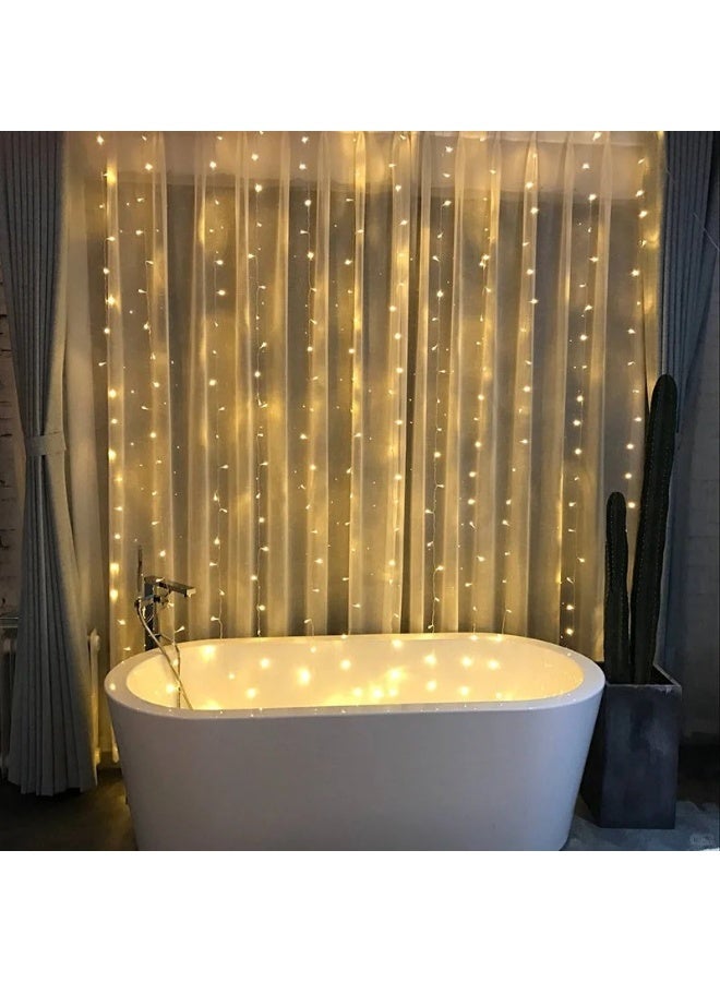 MODI Curtain String Lights 3x2M with Remote Control 8 Modes Fairy Lights Warm White & RGB for Christmas Bedroom Party Home Decoration Indoor Holiday Decor - Image 5