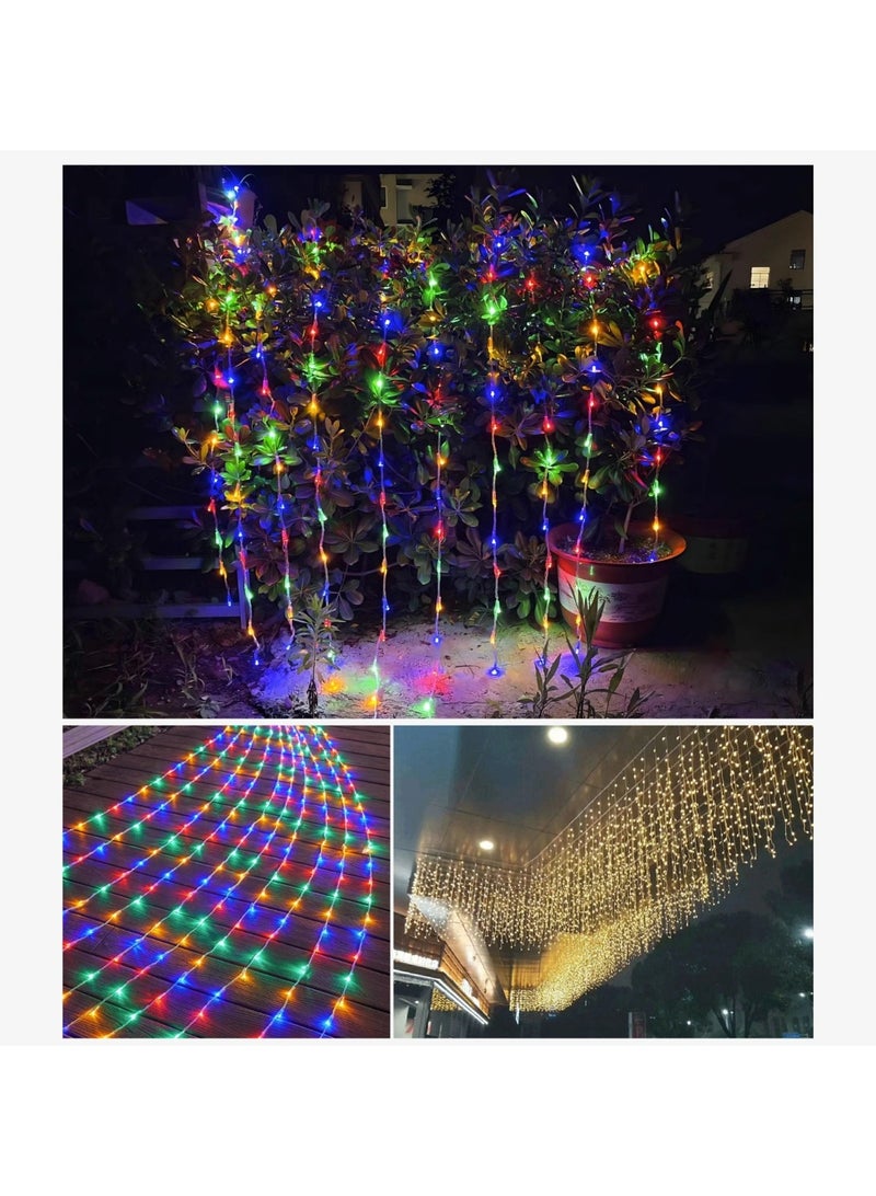 MODI Curtain String Lights 3x2M with Remote Control 8 Modes Fairy Lights Warm White & RGB for Christmas Bedroom Party Home Decoration Indoor Holiday Decor - Image 2