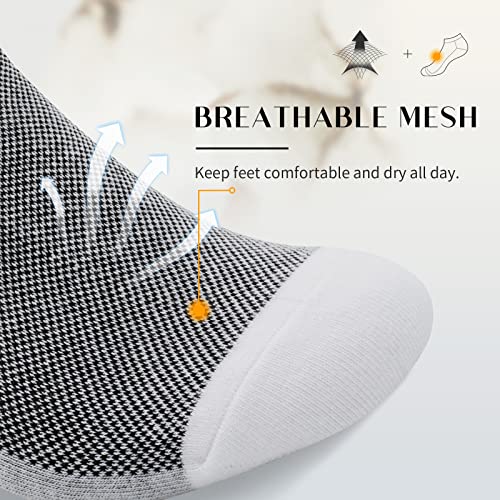 SIXDAYSOX 8 Pack Mens Ankle Socks Low Cut Comfort Cotton Casual Socks Breathable White Size 13-15 - Image 4