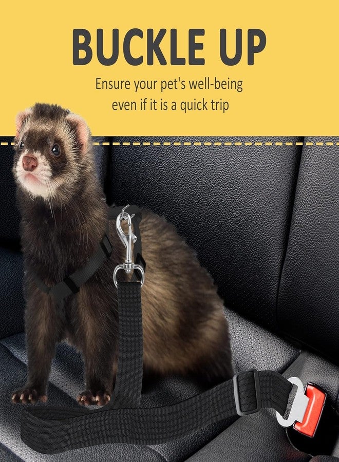KEYOZA Dog Seat-Belt, Adjustable Black Nylon Vehicle Tether for Pets, Cat Car Indoor Restraint Lead (Pack of 2, Black) - Image 4