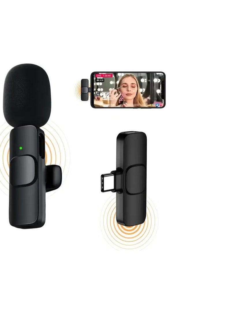 Dual Wireless Lavalier Microphone Kit – Plug & Play for iPhone, Android & Type-C Devices - Image 2