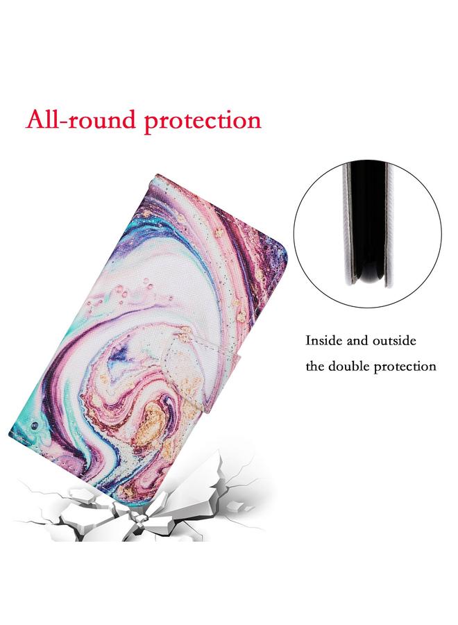 Zaboon Case For Huawei P30 Colored Drawing Pattern Horizontal Flip Leather Case with Holder & Card Slots & Wallet & Lanyard - Image 5