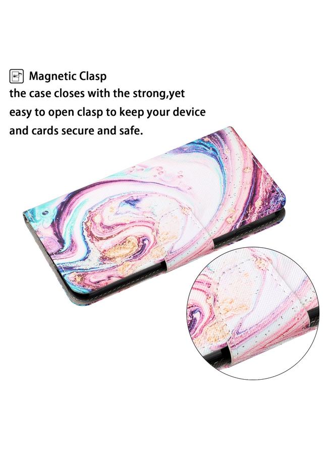 Zaboon Case For Huawei P30 Colored Drawing Pattern Horizontal Flip Leather Case with Holder & Card Slots & Wallet & Lanyard - Image 4