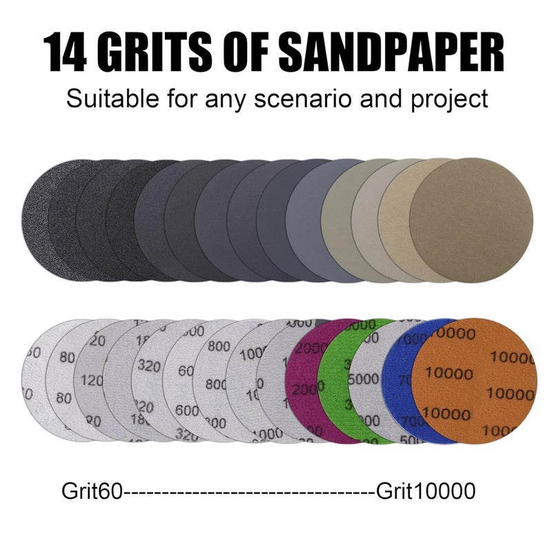 MAXMAN 30Pcs 3-Inch Sanding Discs, 3000 Grits Hook and Loop Professional Silicon Carbide Sand Paper, Wet Dry Polish for Wood, Metal, Paint, Car Polishing - Image 3