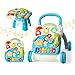 Cuterabit Sit to Stand Baby Walker Activity Center with Music and Light Activity Table for Toddlers Push Toys for Babies Learning to Walk Early Education Toys for Infant Boys Girls 6 Months Up Blue - Image 3