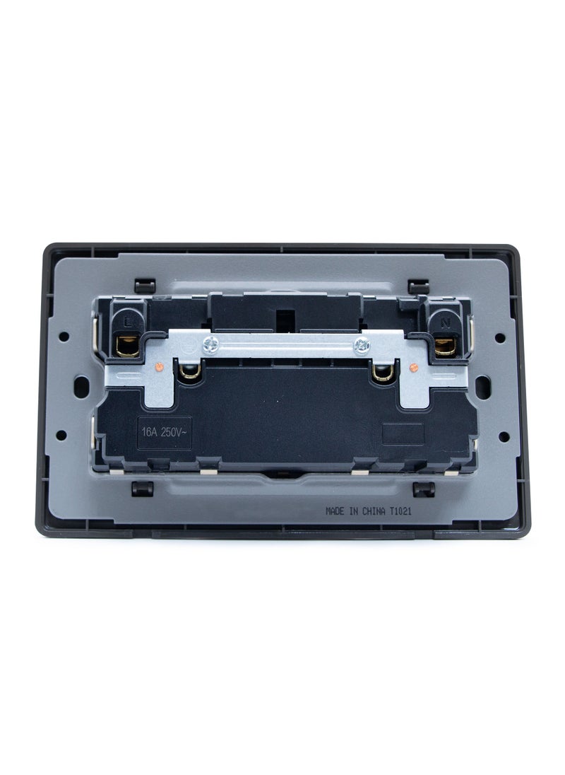 Duravel Duravel Dual Universal Wall Socket with Switches, Brushed Metal, 2-Gang Electrical Outlet, Brass  - Image 2