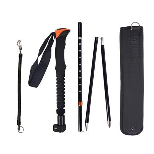 Aventik Foldable Wading Staff for Fly Fishing 55.1'' Retractable Fishing Wading Stick Aluminum Body Corrosion Resistance Water Depth Safety Gear(WS-093) - Image 1