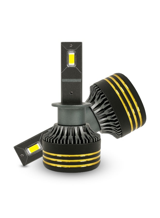 SPIDER New Spider Plus M8 Pro Silver LED Headlight Bulb 130W 30000LM (6500K Cool White) | IP65 Waterproof, ATV/UTV Compatible, Super Focused Beam, 500% Brighter, 12V–24V, 2PCS Car & Bike Lamp Set - Image 3