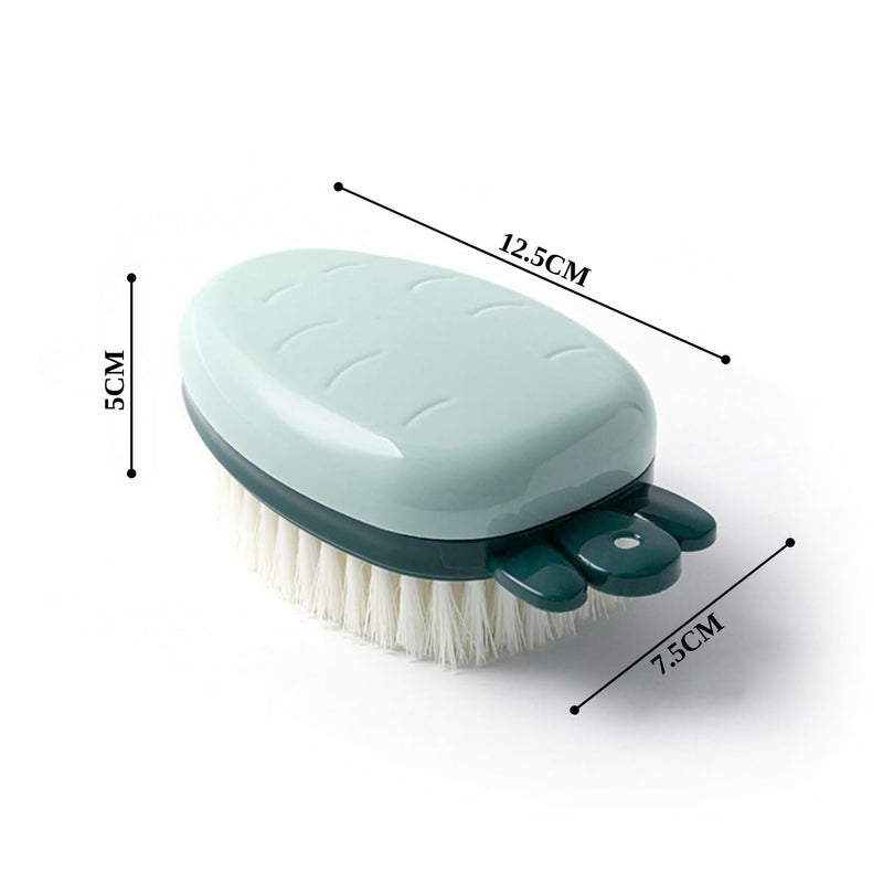 TASKHOUSE Multipurpose Cleaning Brush Handheld Laundry Scrubber with Soft Bristles for Clothes, Shoes, Floors, Sink, Bathtub (Green, 1 Piece) - Image 2