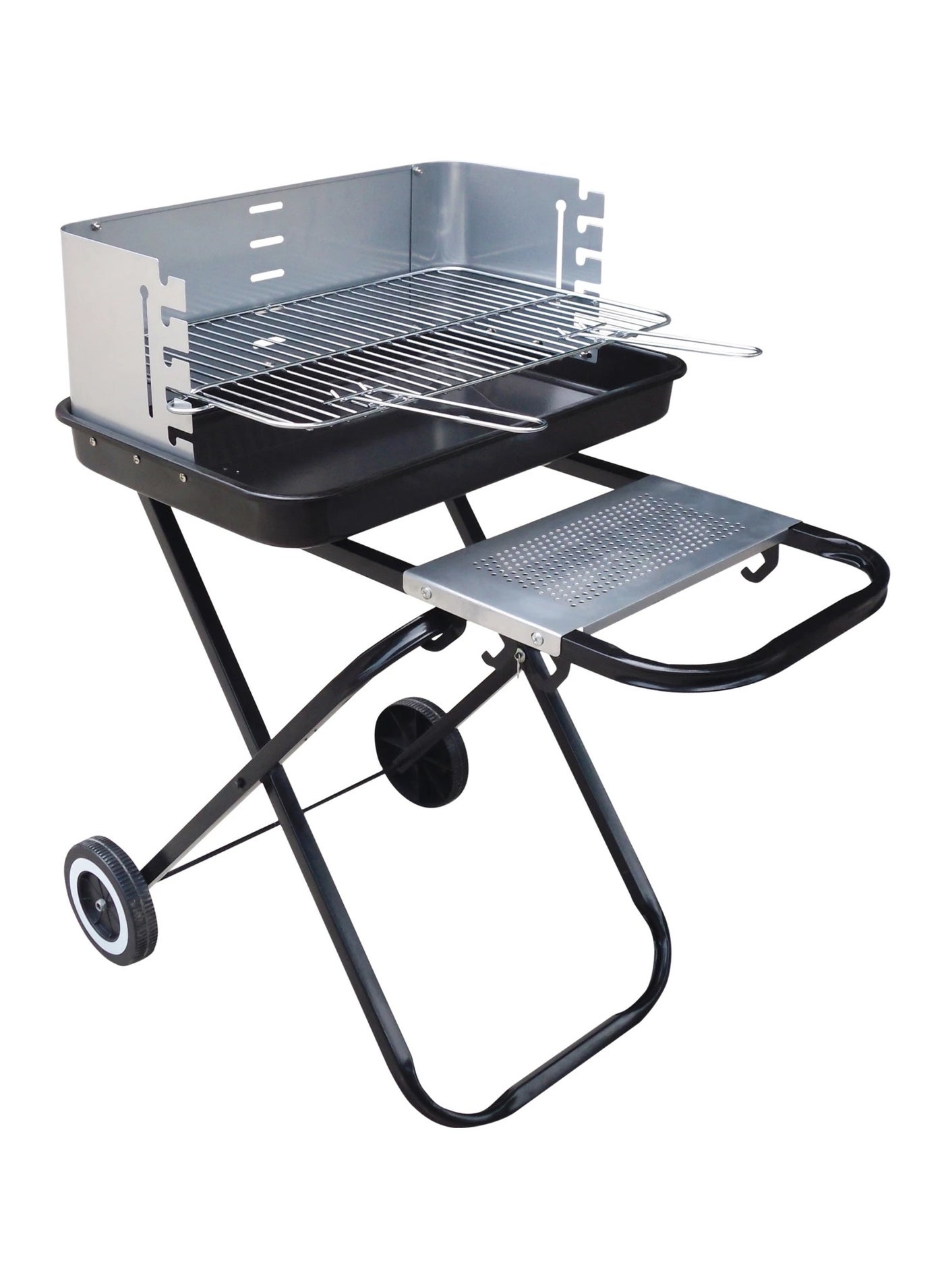 Portable BBQ Stand Set with Lid, Grill & Wheels – Lightweight Charcoal Barbecue Grill with Lid, Easy to Assemble Indoor and Outdoor Grill Perfect for Camping & Tailgating