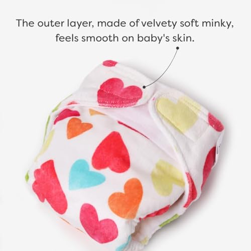 superbottoms Newborn Uno Cloth Diaper Reusable And Washable Cloth Diaper For Newborn Babies From 0-3 Months Softest And Safest Diapers With Dry Feel Magic Pad,Pack of 1 - Image 5