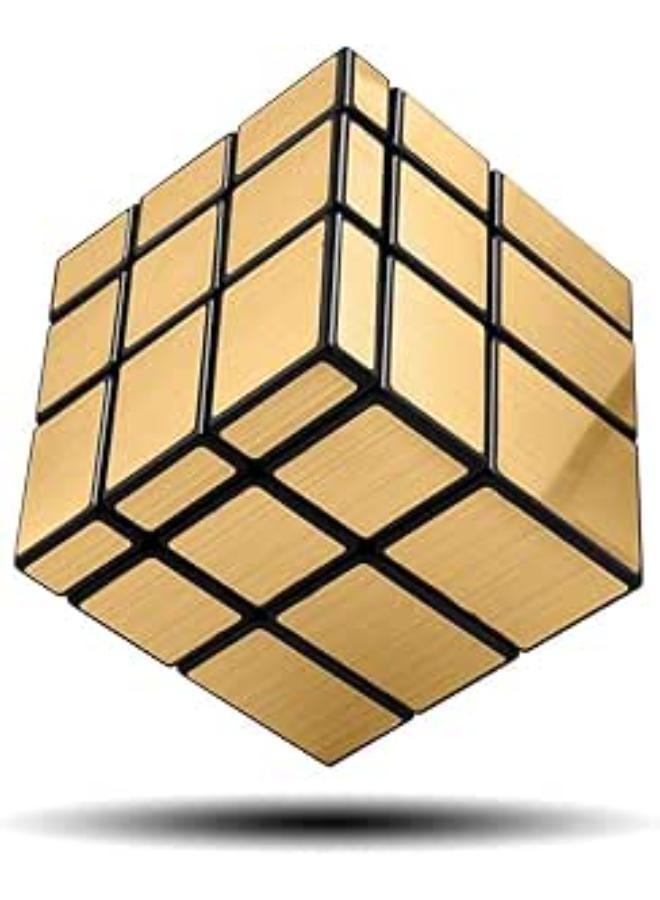 مكعب مرآة Shengshou 3x3 ذهبي، مصنوع من مادة ABS، تصميم عصري، لغز مكعب مرآة 3x3، مجموعة واحدة، عنصر واحد، قطعة واحدة، عبوة واحدة، مناسب للأطفال من سن 7 سنوات فما فوق