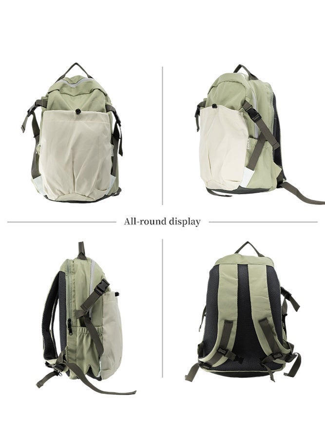SHABILI Girls Large-Capacity Nylon Backpack Back Bag Tourist College School Sports Bag with Multi-Pocket Design, Versatile Travel Daypack for Student Teen Daily Casual Use, Laptop Backpack - Image 3