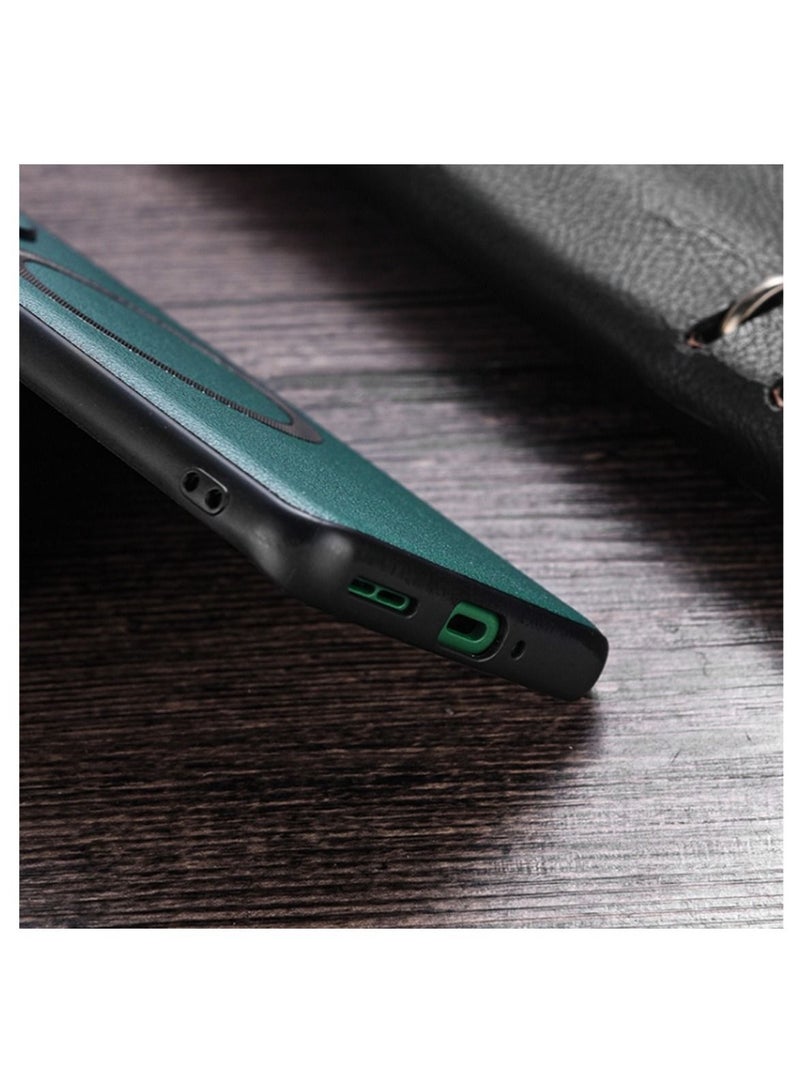 Techie Premium Soft PU Leather Texture MagSafe Phone Case Cover for OnePlus 11 - Green  - Image 5
