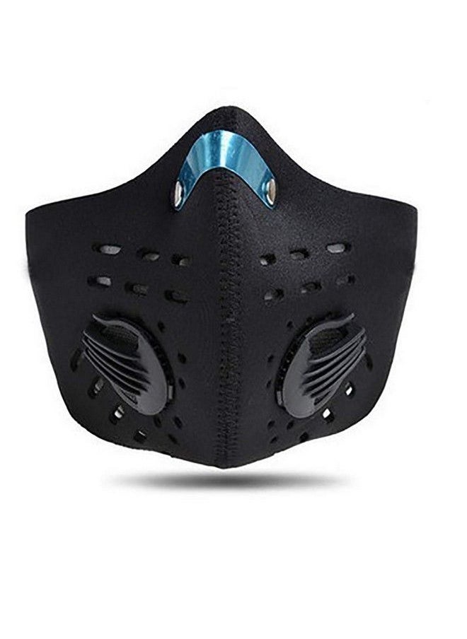 JONTY - Neoprene Cotton Reusable Pm 2.5 N95 Anti Pollution Activated Carbon Dust Face Mask With Breathing Valve And 1 Carbon Filter (Black With Valve Pack Of 1) For Unisex - Image 1