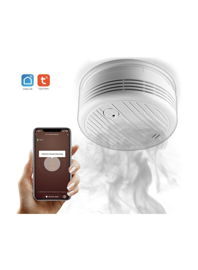 NIBEMINENT Wireless App Control Smoke Detector White 11.7x6x11.7centimeter - Image 5