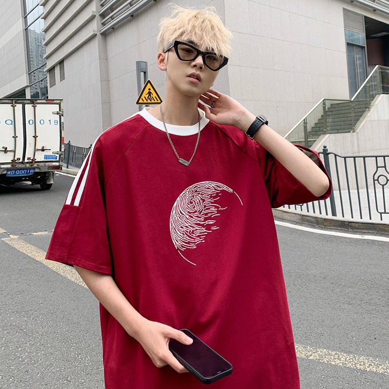 Summer Korean-Style American-Style Three-Bar Short-Sleeved T-Shirt Zd122 - Image 2