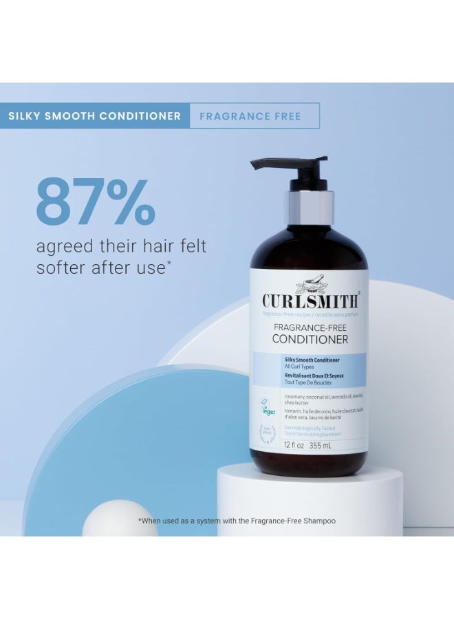 CURLSMITH CURLSMITH Fragrance-Free Conditioner 12 oz | Gently Detangles, Soften and Smooths Hair for Silky Curls - Image 3