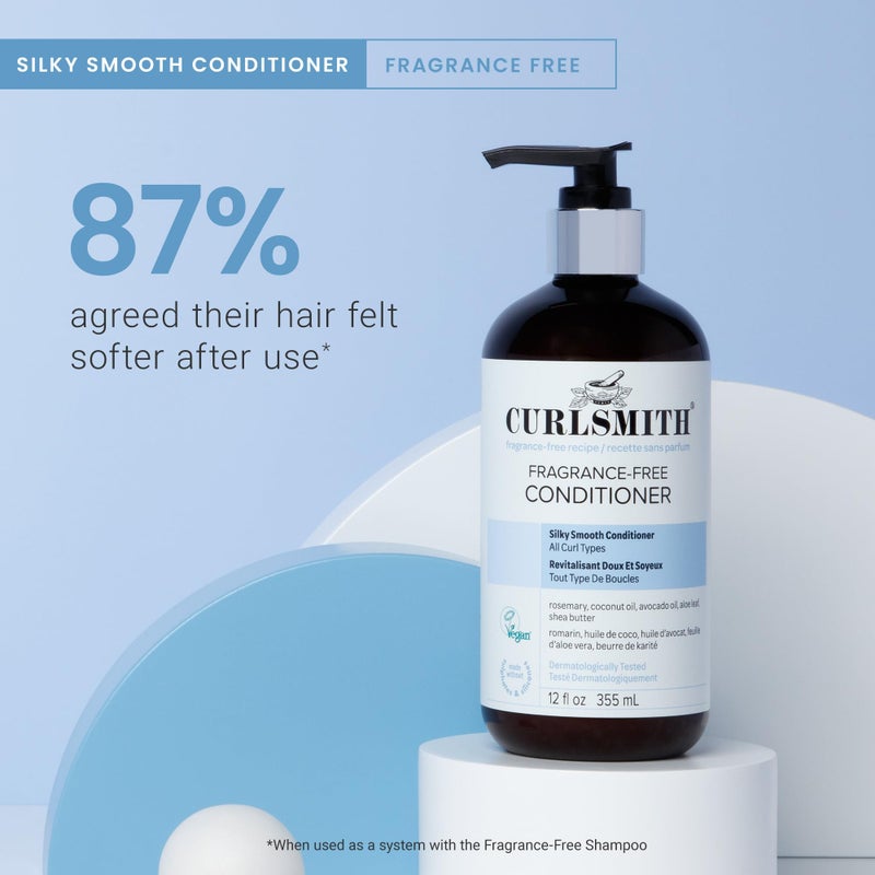 CURLSMITH Fragrance-Free Conditioner - Gently Detangles, Soften and Smooths Hair for Silky Curls (12 oz) - Image 4