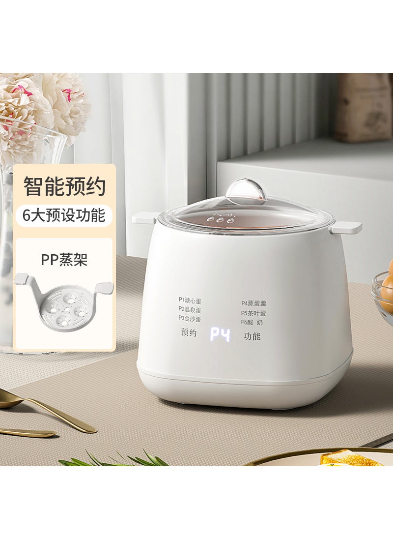 Generic Multifunctional Home Use Egg Boiler Small Breakfast Machine Steam Egg Cooker Egg Shockproof Anti-drying Electric Egg Boiler Pottery White-Flagship Model 
