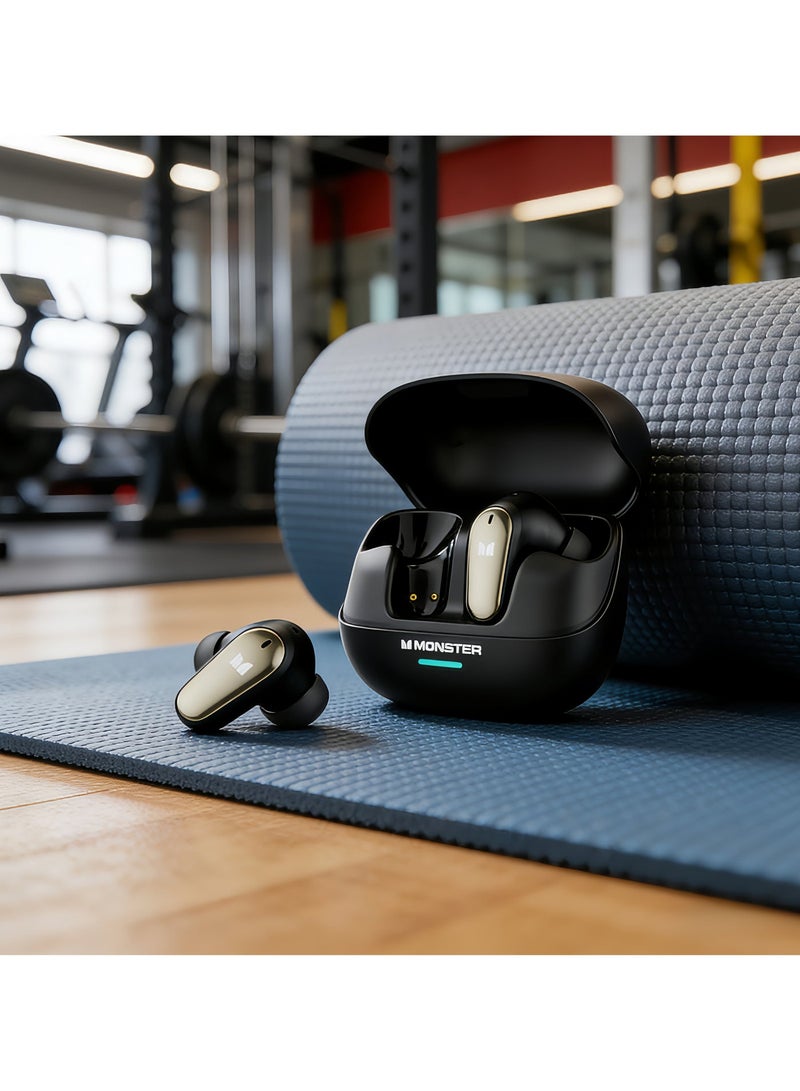 مونستر اللاسلكي TWS سماعات بلوتوث عالية الجودة الرياضة الحد من الضوضاء اللاسلكي في نوع الأذن - Image 2