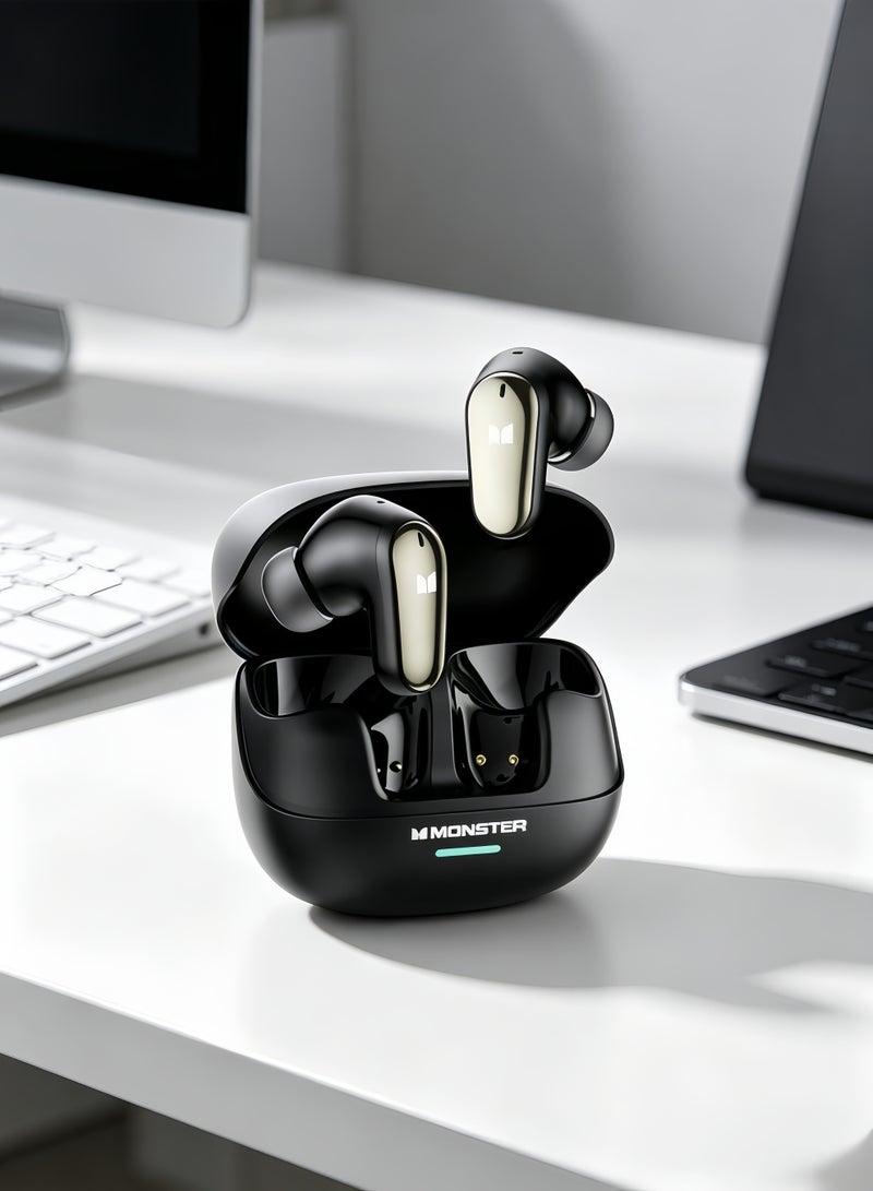 مونستر اللاسلكي TWS سماعات بلوتوث عالية الجودة الرياضة الحد من الضوضاء اللاسلكي في نوع الأذن - Image 1