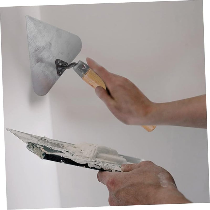 Jojofuny 3pcs Bricklaying Trowels with Wooden Handle for Concrete Plaster Drywall Finishing - Image 4