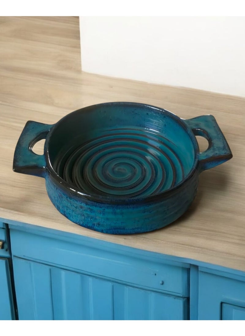 color zone pottery - A ceramic and porcelain tray that can withstand direct and indirect temperatures, flame or inside the oven, 23 cm - Image 1