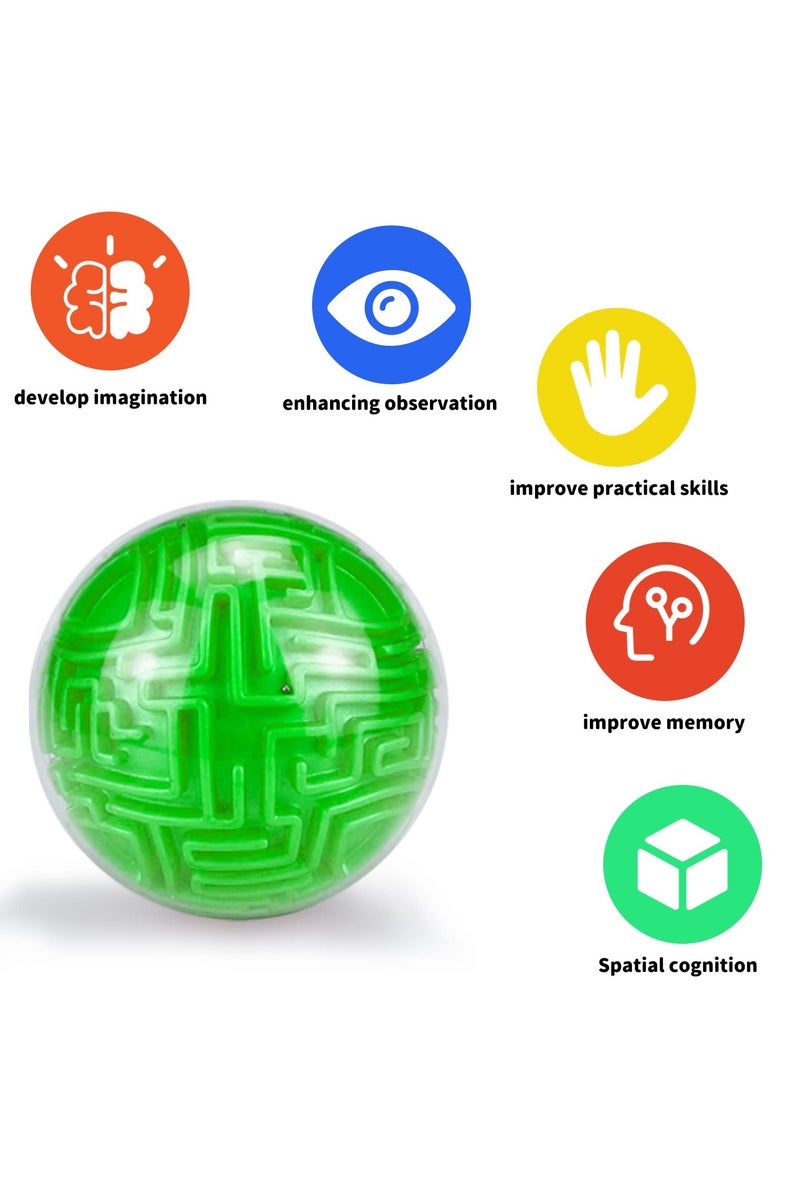 CMGTYYD Puzzle Ball for Kids, Maze Ball for Boys Girls Adults Gift, Memory Brain Puzzle Games - Challenges Intellectual Reaction Speed 3D Maze Puzzle - Image 4