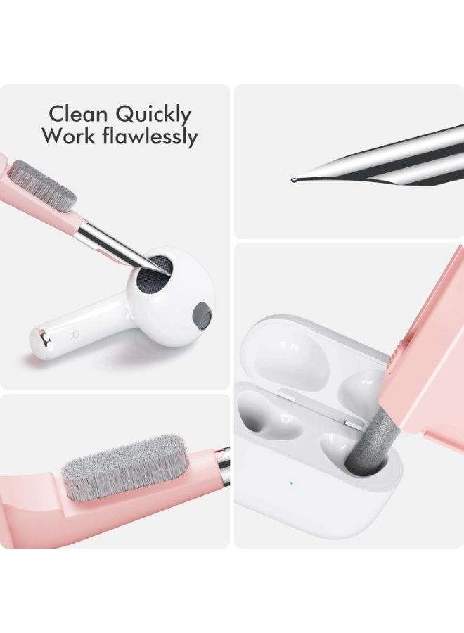 Multi Function Keyboard Cleaning Kit with Screen Brush and Earphone Cleaning Pen Compact 7 in 1 Dust Removal Tool for Phones Laptops and Electronics,Pink - Image 4