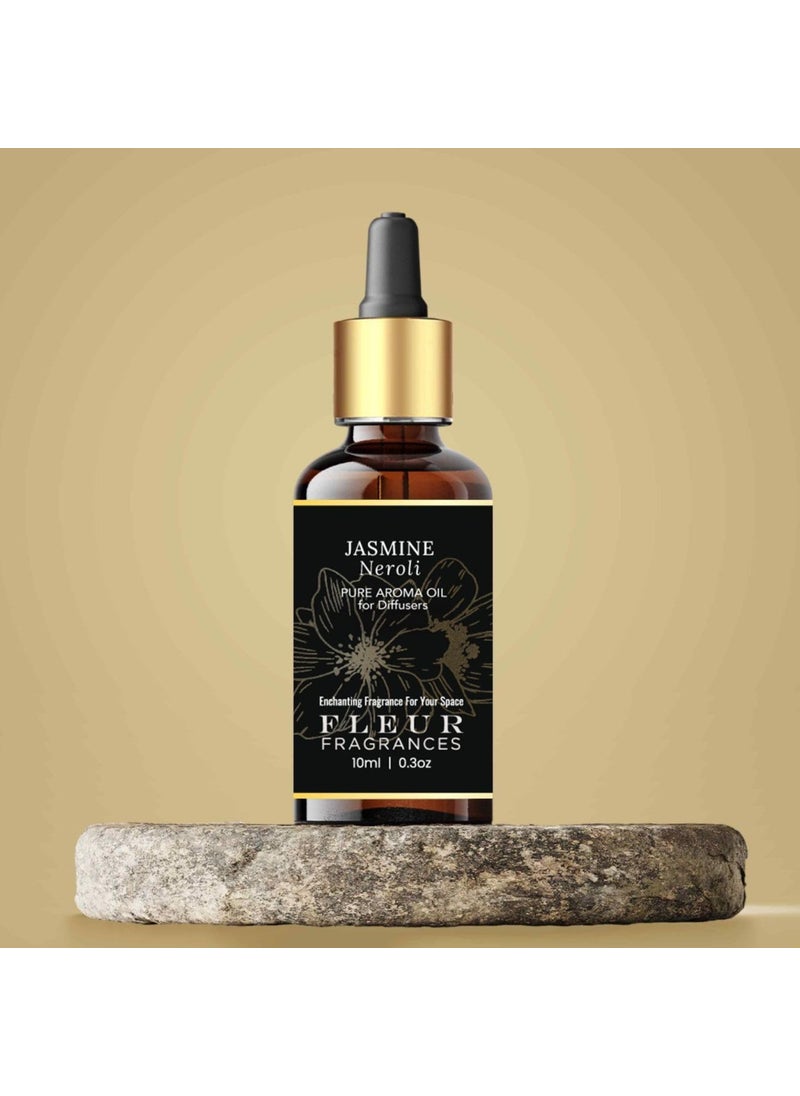 Fleur Fragrances Fleur Fragrances Jasmine Bloom Aroma Diffuser Oil Vaporiser Oil Fragrance Oil Home Fragrances A Blossom of Timeless Floral Elegance 10ml 
