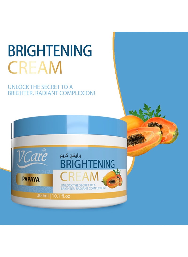 VCare V Care Brightening Cream| Papaya Extracts| 300ml| Revitalizing And Soothing Experience  - Image 2