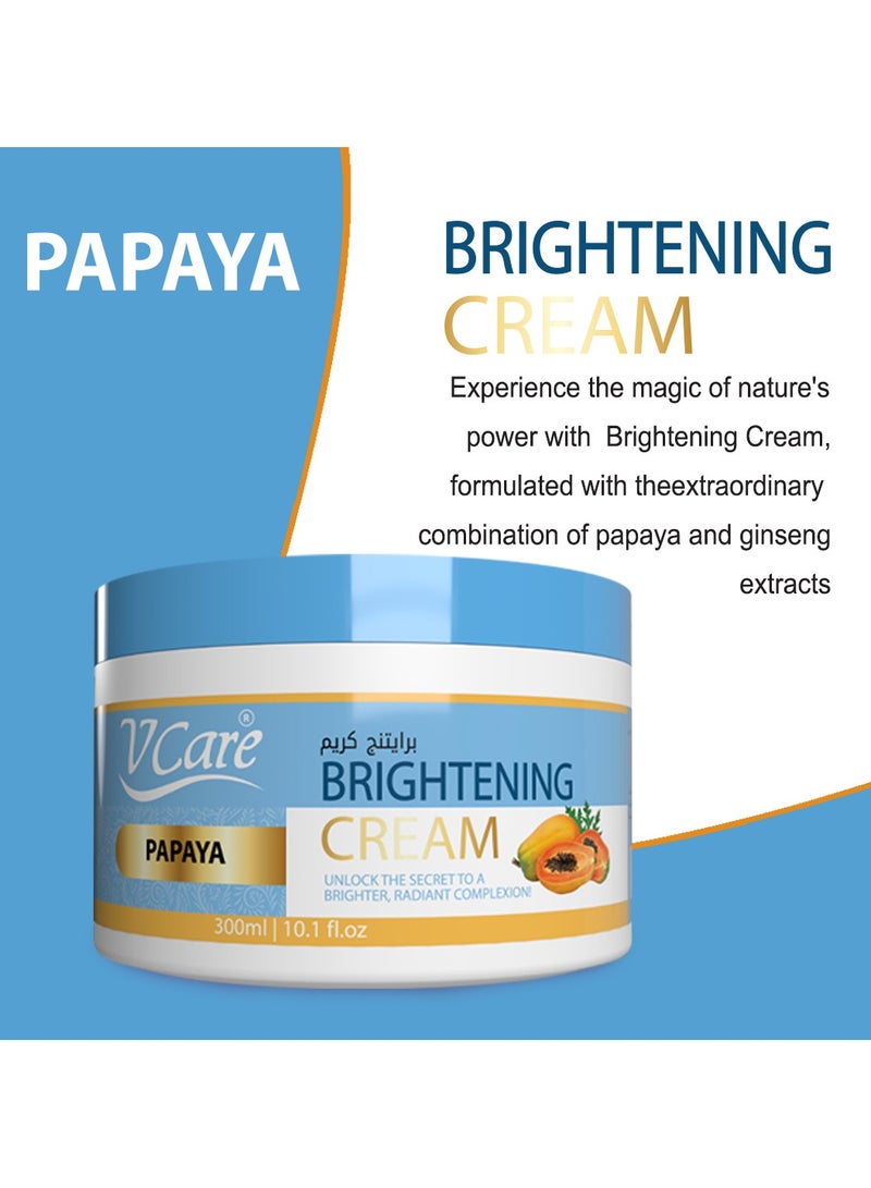 VCare V Care Brightening Cream| Papaya Extracts| 300ml| Revitalizing And Soothing Experience  - Image 3