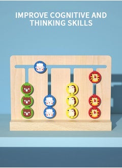 GROIC Slide Four Colors and Shapes Puzzles, Puzzle Games for Preschool STEM Toys, Montessori Learning Logic Wooden Puzzles  - Image 4