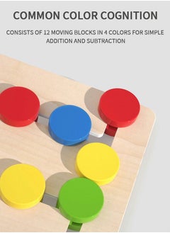GROIC Slide Four Colors and Shapes Puzzles, Puzzle Games for Preschool STEM Toys, Montessori Learning Logic Wooden Puzzles  - Image 5