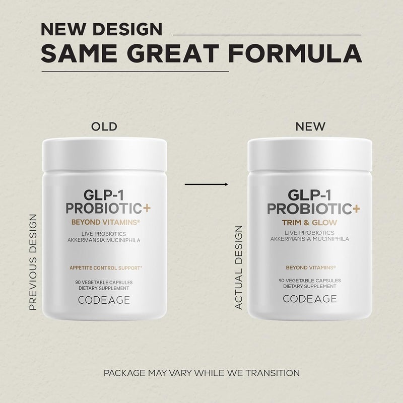 Codeage GLP1 Probiotic  Live Probiotics Akkermansia Clostridium Bifidobacterium Chicory Inulin Probiotic Prebiotics  Postbiotics Supplement  500 Million AFU 3Month Supply  90 Capsules - Image 3