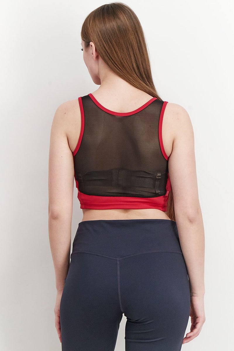 PUMA Women Sportswear Fit Padded Training Sports Bra, Persian Red - Image 4