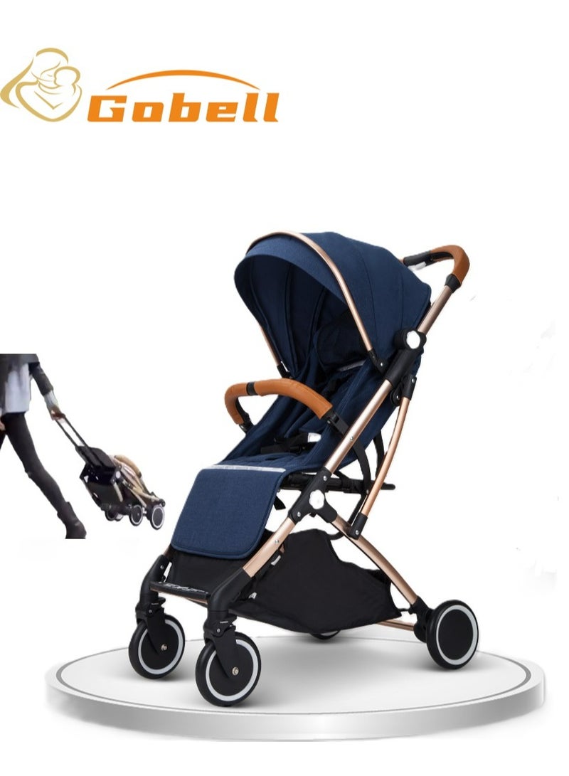 جوبل عربة أطفال مفردة قابلة للطي مع وضعية استلقاء متعددة ومظلة قابلة للتعديل - Image 1