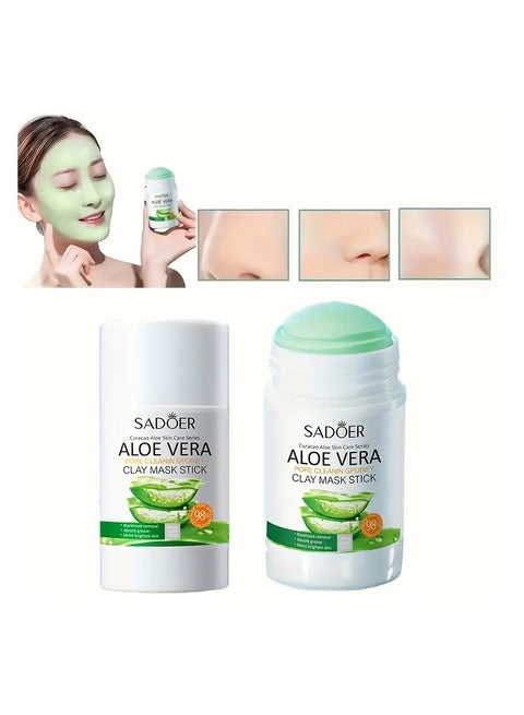 SADOER Aloe Vera Facial Mud Mask 1.42FL.OZ - Gentle Cleansing Oil Control  Moisturizing - Suitable For All Skin Types | Best Price KSA | Riyadh, Jeddah