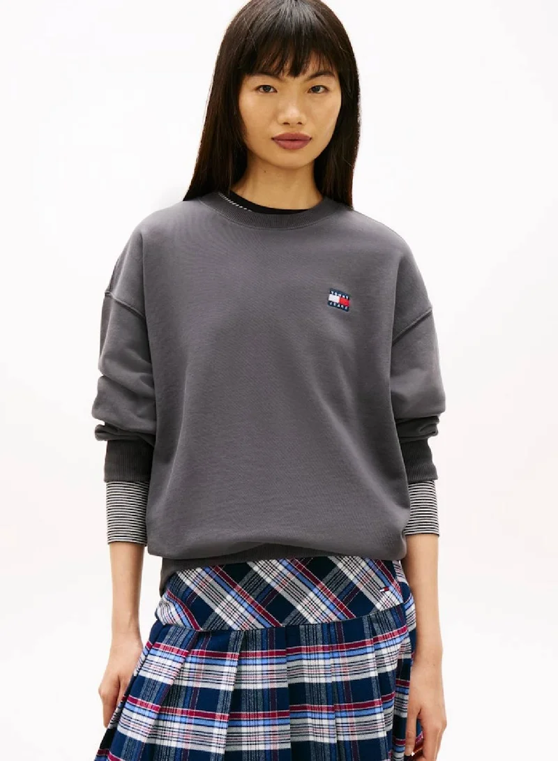 Logo Badge Relaxed Sweatshirt