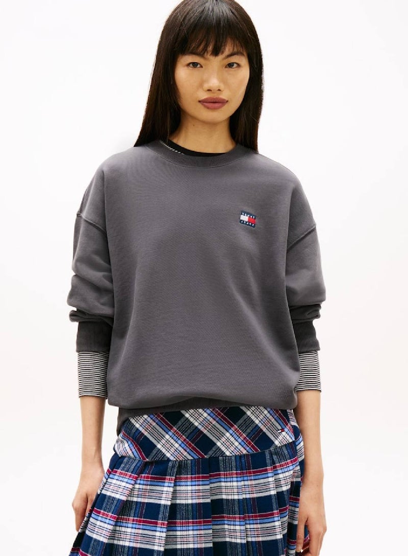 TOMMY JEANS Logo Badge Relaxed Sweatshirt - Image 1