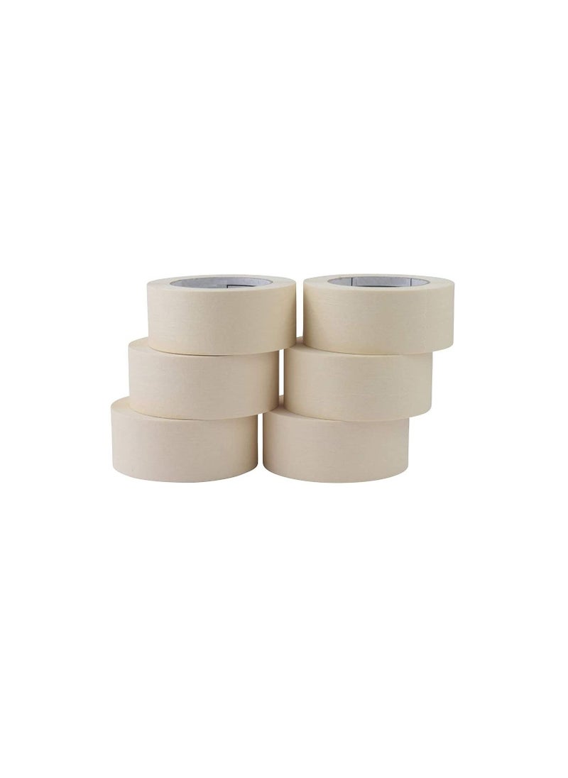 Generic Adhesive Masking Tape General Purpose Painter's Tape Bulk for Painting, Labeling, Packing, Craft, Art, Home, Office, School Etc. (Pack of 6-2 Inch)  - Image 3