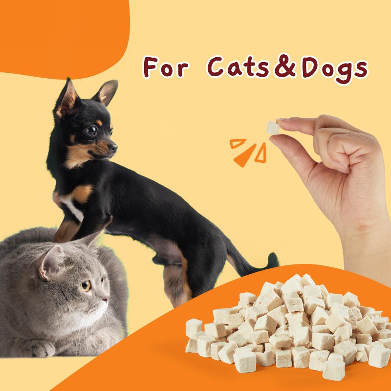 Jungle Calling Freeze Dried Chicken Cat & Dog Treats, Single Ingredient Chicken Bites, High Protein Pet Training Treats & Food Topper (Chicken Cubes, 3.2 oz) - Image 3