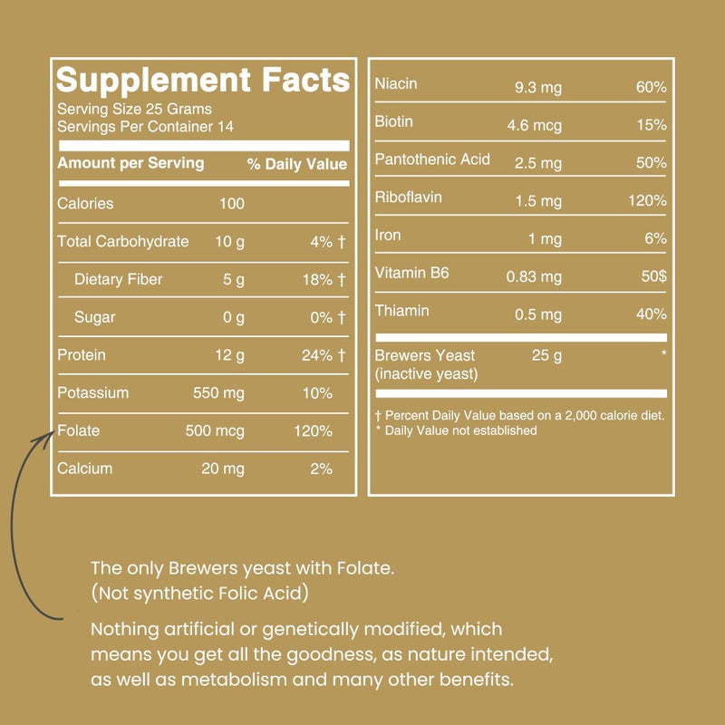 Lewis Labs Brewer's Yeast Flakes | Beer Yeast is A Rich Source of Amino Acids, B-Complex Vitamins, Minerals & Protein | Our Pure Bakers Yeast is Vegan, Keto, Paleo Friendly | Unsweetened, 2 Pack - Image 2