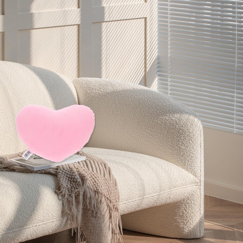 Heart Shaped Pink Throw Pillow 30cm Plush Cushion for Living Room Bedroom Office - Image 5