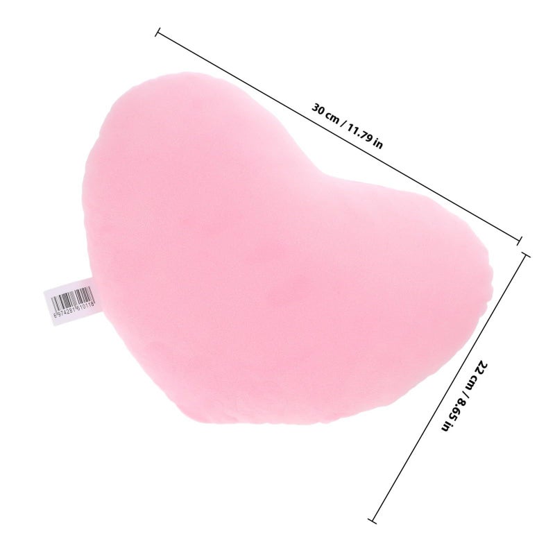 Heart Shaped Pink Throw Pillow 30cm Plush Cushion for Living Room Bedroom Office - Image 3