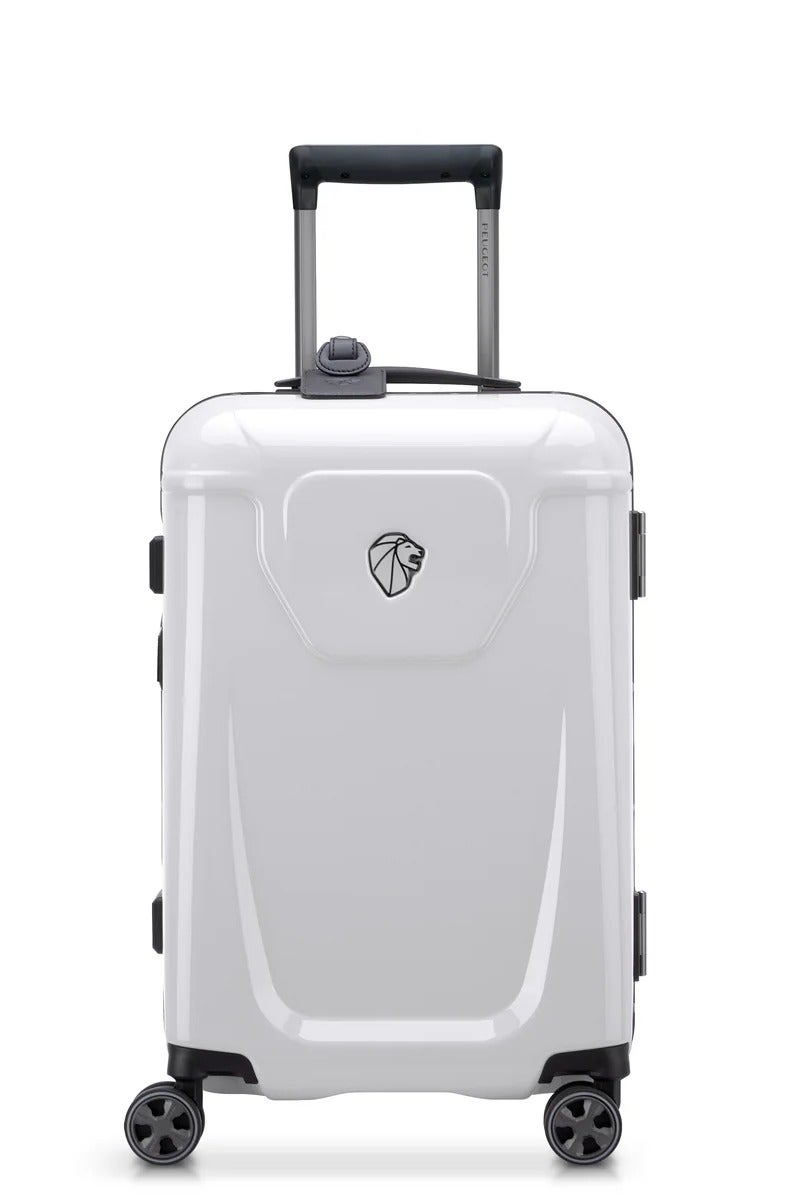 PEUGEOT Voyages 55cm Hardcase 4 Double Wheel Cabin Luggage Trolley - White  - Image 1