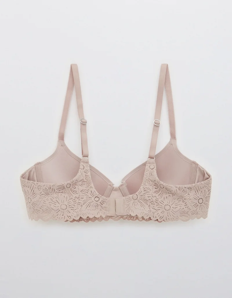 Aerie  Aerie Real Sunnie Demi Push Up Blossom Lace Trim Bra for Women | Best Price UAE