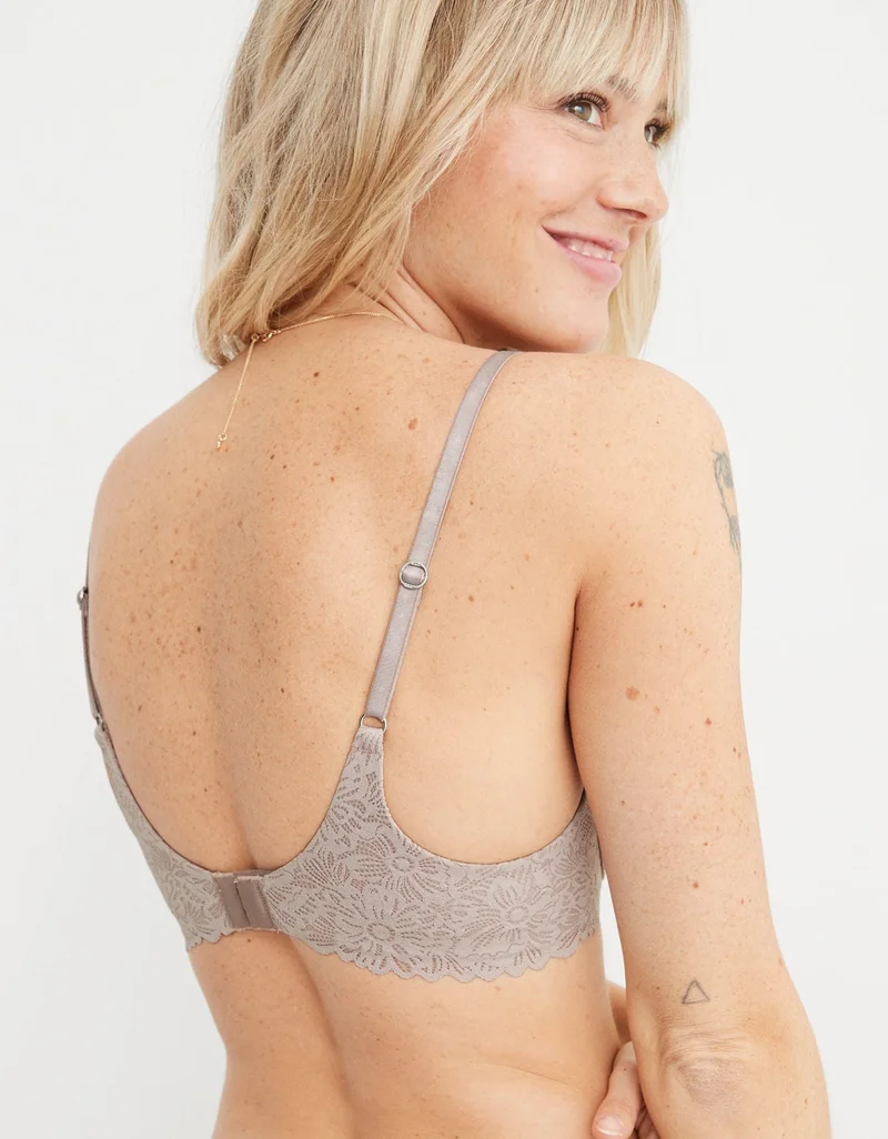 Aerie  Aerie Real Sunnie Demi Push Up Blossom Lace Trim Bra for Women | Best Price UAE
