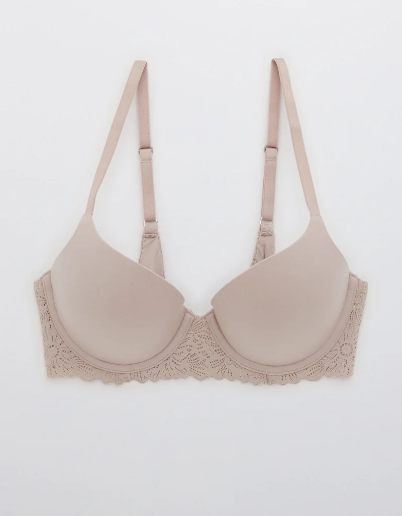 Aerie  Aerie Real Sunnie Demi Push Up Blossom Lace Trim Bra for Women | Best Price UAE